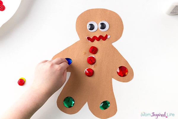 Gingerbread man collage craft de Mom inspired life