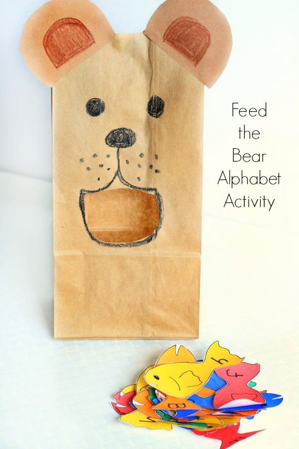 A bear theme alphabet activity for preschool letter learning!
